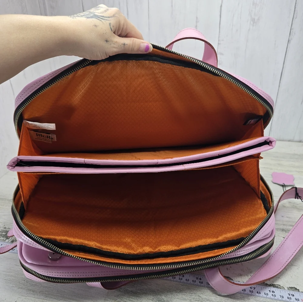 McKlein Ladies Pink Leather Laptop Bag/Briefcase